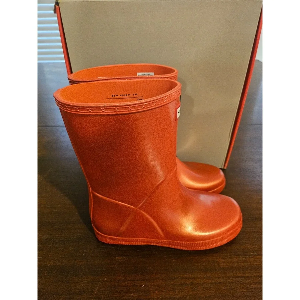 Hunter Boots 2 Boys 3 Girls Kids Original First Classic Nebula Rainboot Red Tang